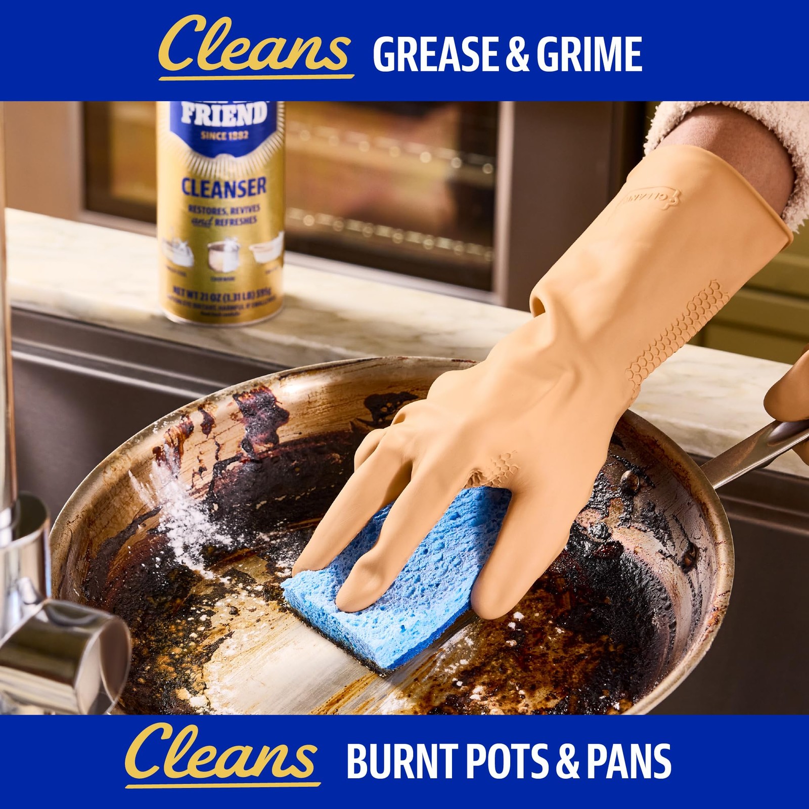Bar Keepers Friend Powder Cleanser, 12 oz x 2, 12 Ounce (Pack of 2), coloress