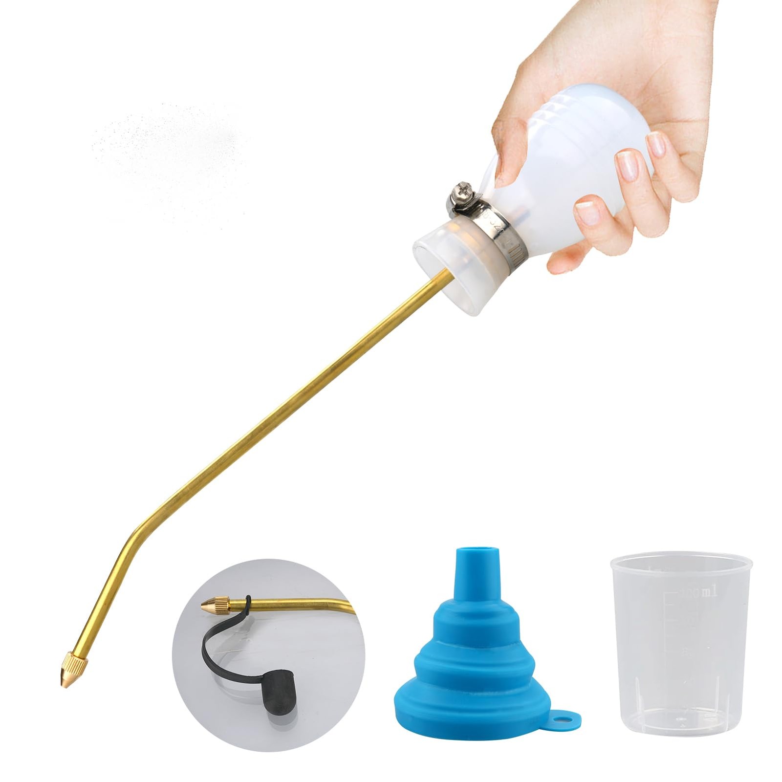 Powder Duster, Powder Nozzle Hand Duster, Powder Applicator with Long Copper …