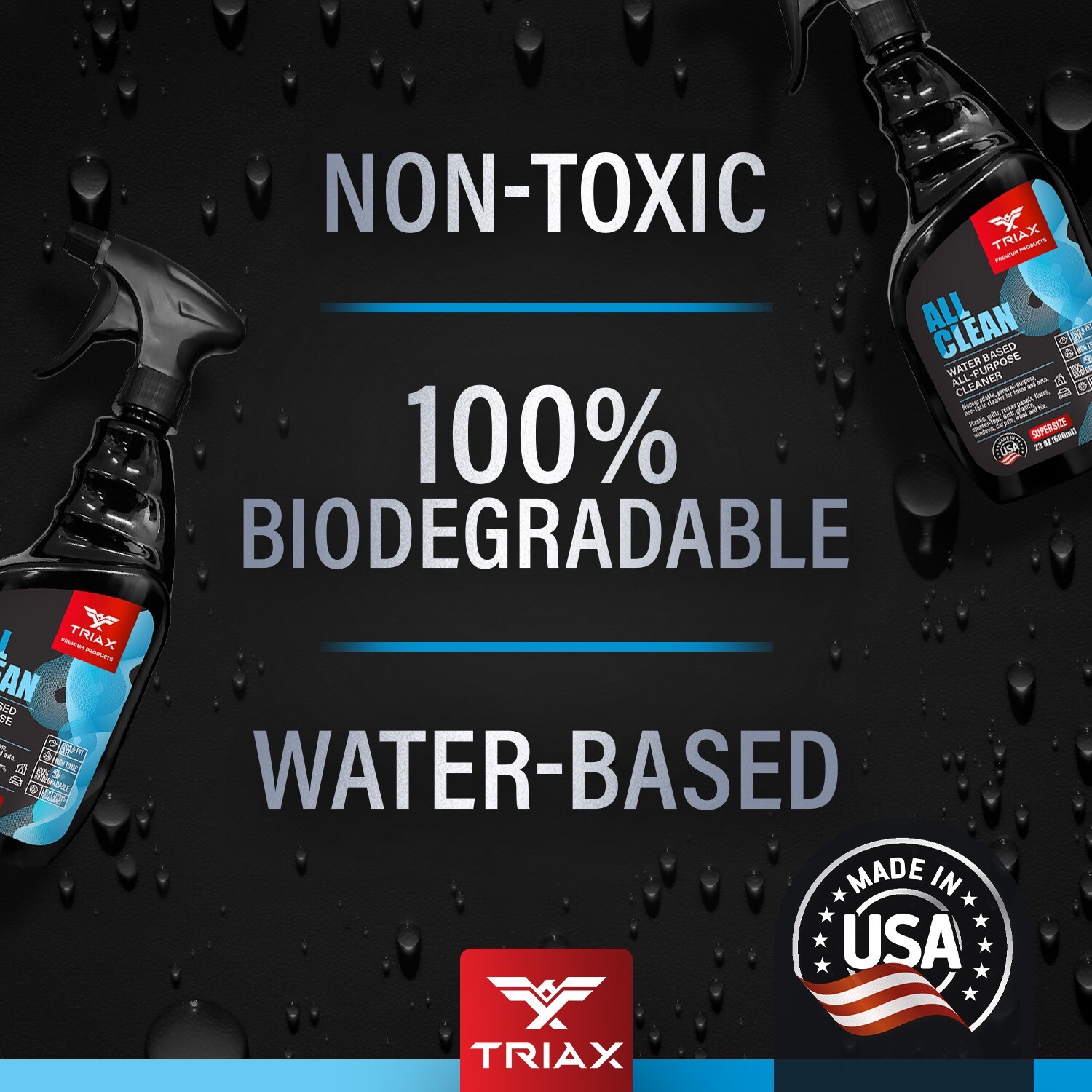 TRIAX All-Clean Professional Grade, Multi-Purpose, Non-Toxic Cleaner (1 Gallon)