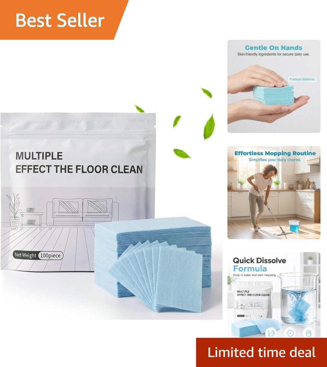 100 Count Colorful Eco-Friendly Floor Cleaning Tablets – Effective & Convenient