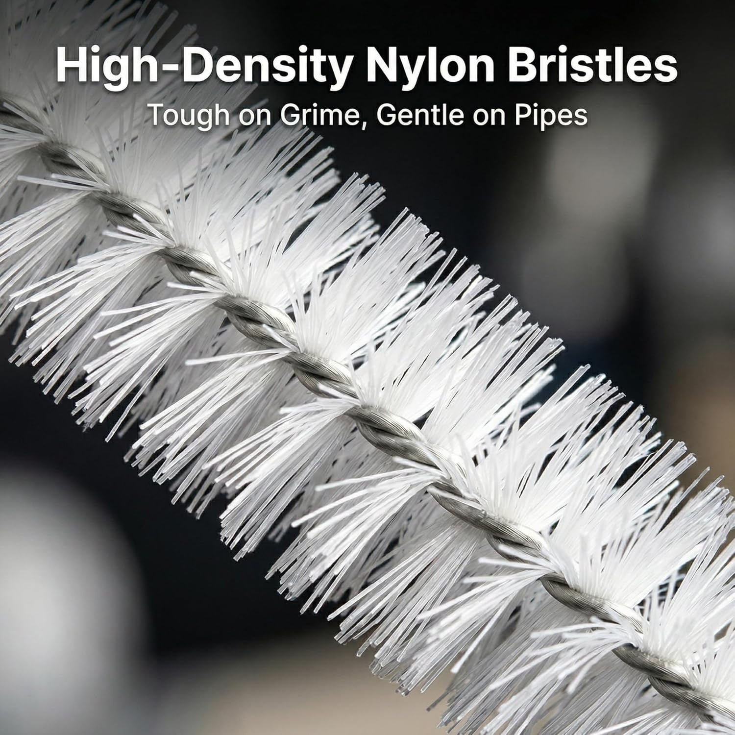 Flexible Drain Cleaning Brush Set, Long Pipe Cleaner for Kitchen Sink, Shower, T