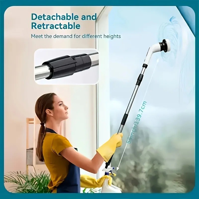 9-in-1 Electric Spin Cleaning Scrubber: Electric Cleaning Tools, Kitchen, Bathro