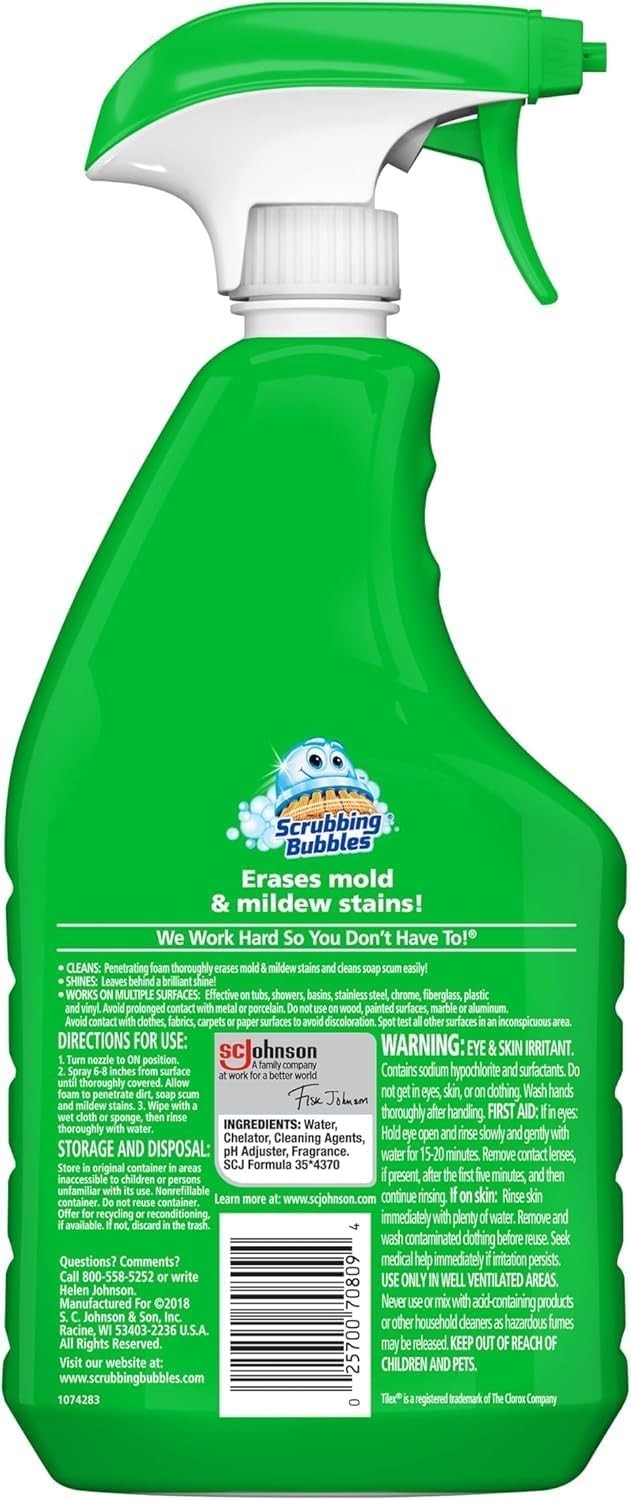 Scrubbing Bubbles Foaming Bleach Bathroom Cleaner, Spray32 Ounce (Pack of 2)