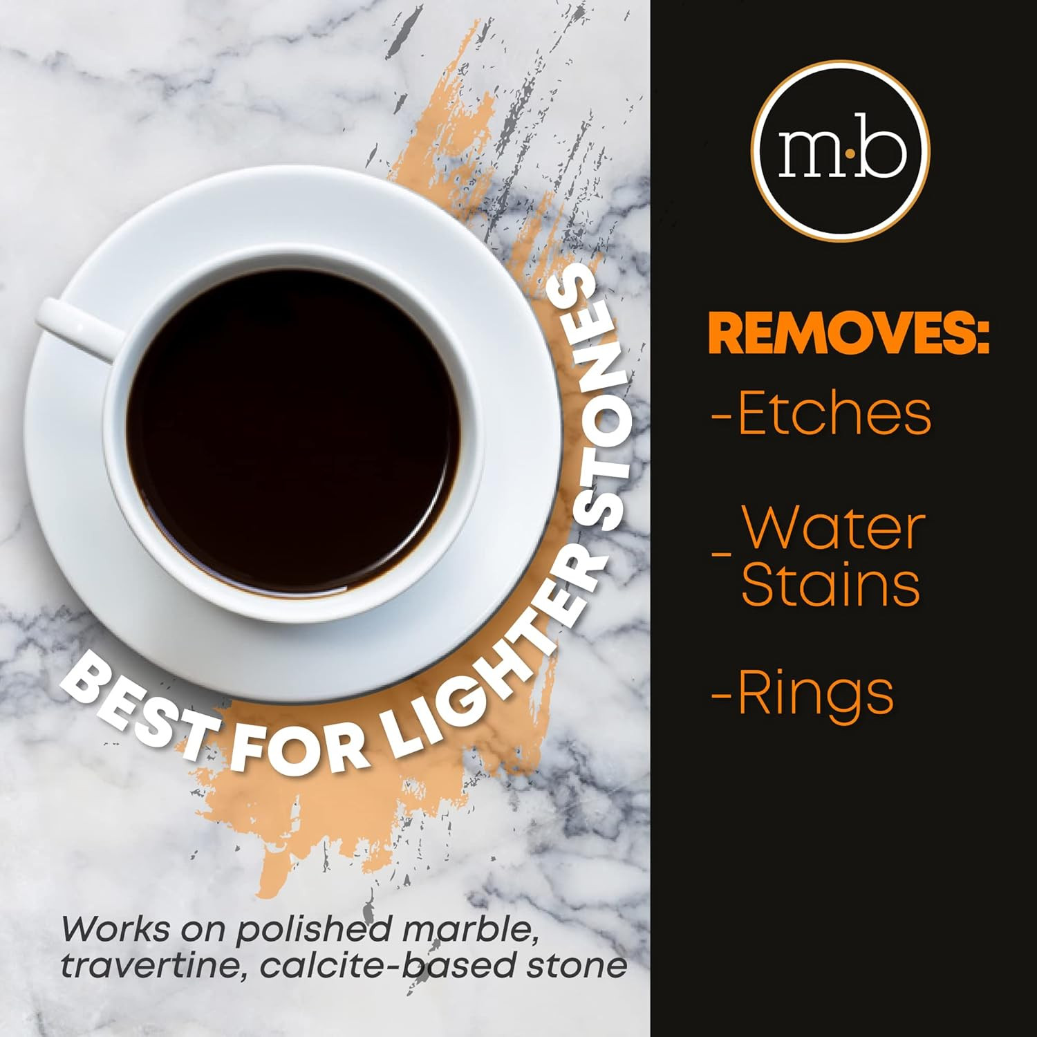 MB-11 Marble Polishing Powder & Cloth – Restore Marble, Travertine, Onyx Shine