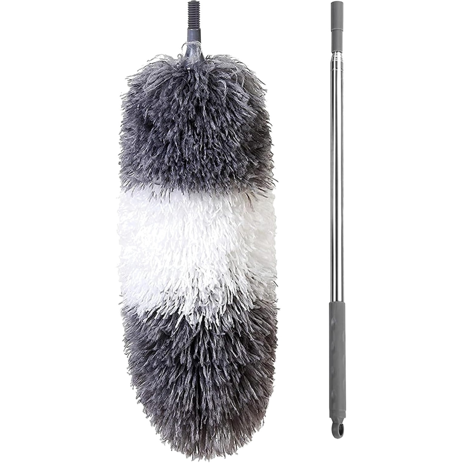 100-Inch Telescoping Microfiber Duster with Bendable Head for High Cleaning