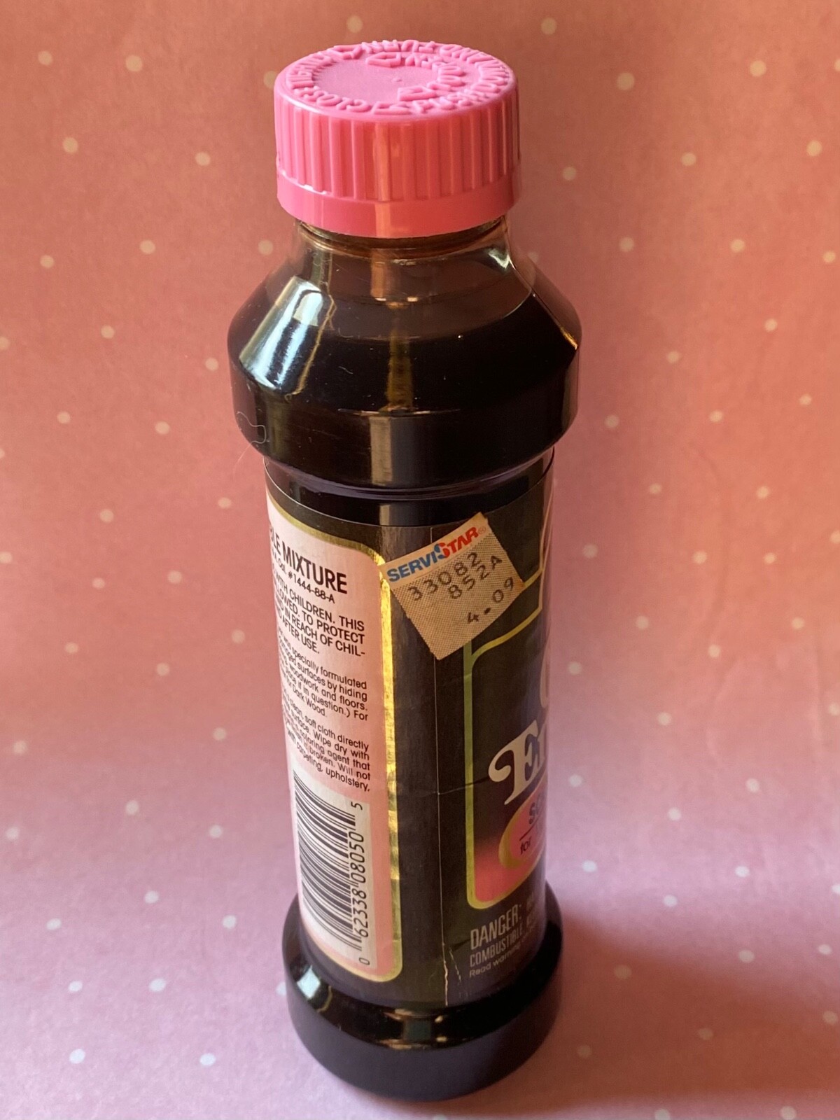Vintage Old English Scratch Cover For Light To Medium Woods 8 oz Pink Lid HTF