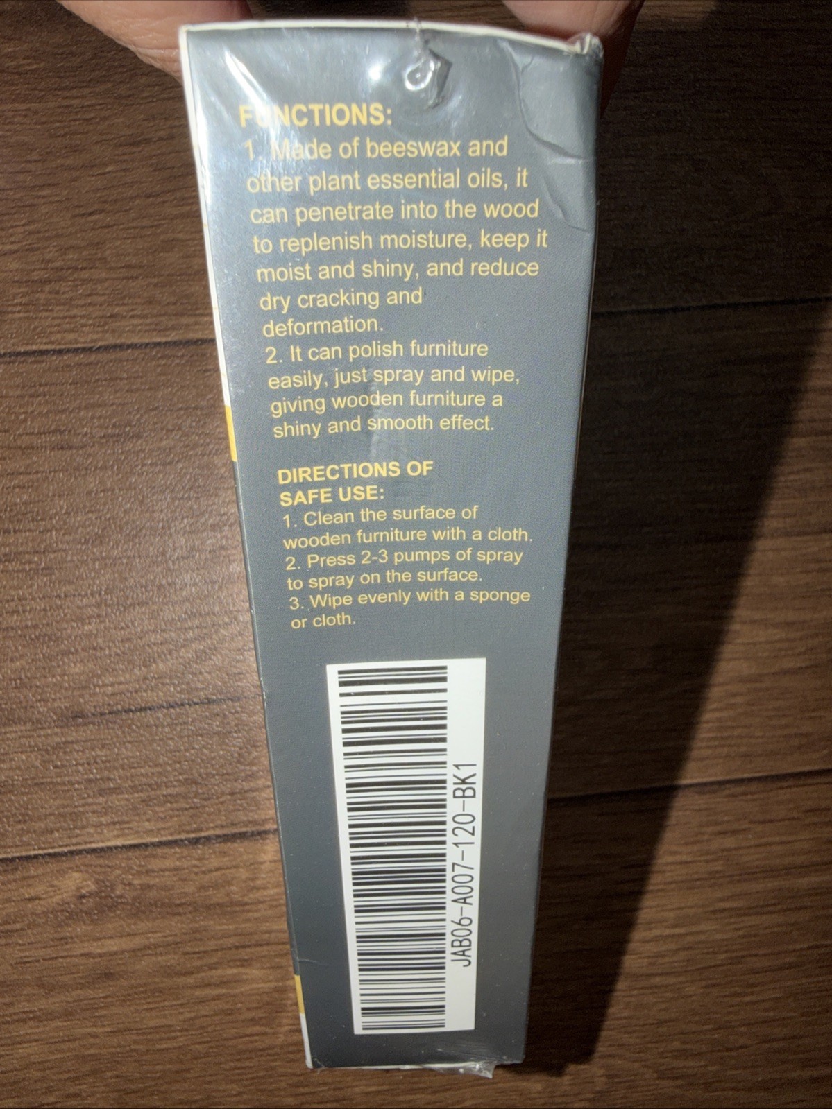 Natural Beeswax Wood Polish Spray – Furniture Floor Restorer & Cleaner
