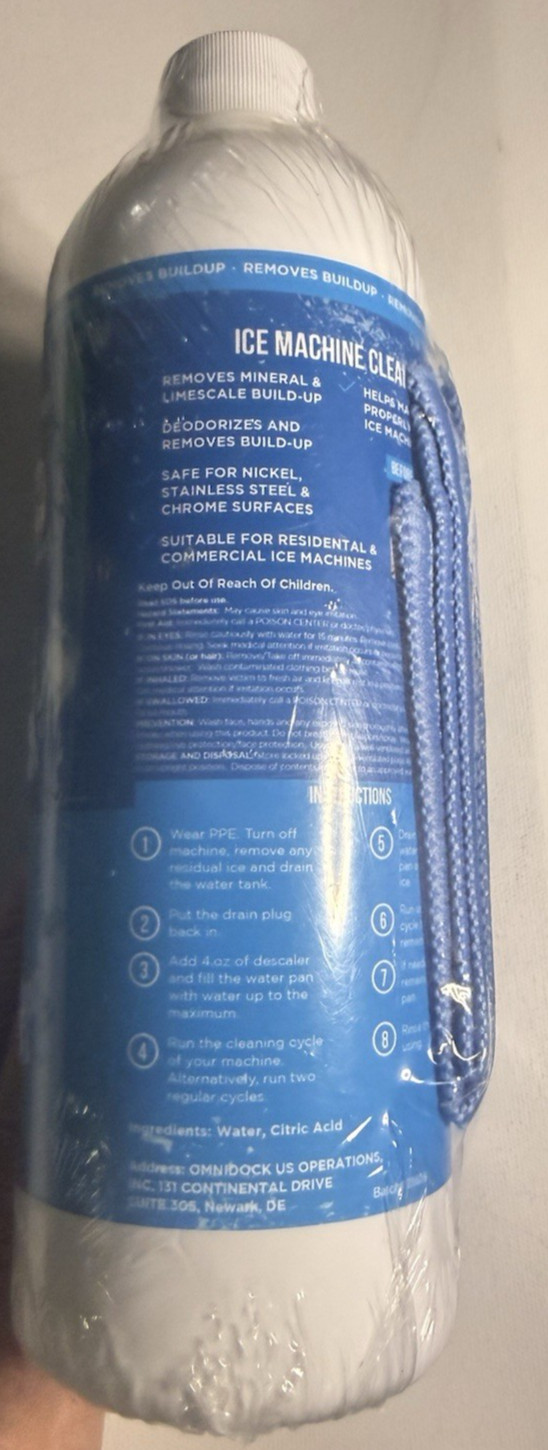 Sylvan Ice Machine Cleaner and Descaler | 32 Oz (8 Uses) | Free Cloth
