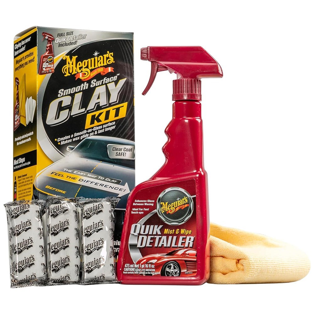 Meguiar’s Smooth Surface Clay Kit – Safe And Easy Car Claying NEW Wax Glide ON
