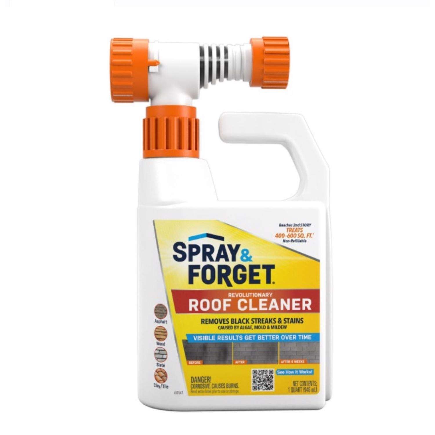 Spray & Forget 32oz – Super Concentrated Revolutionary Roof Cleaner 4 PACK