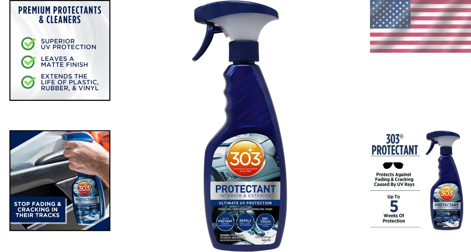 Versatile 303 Automotive Protectant Spray 16oz – Protect Interior & Exterior