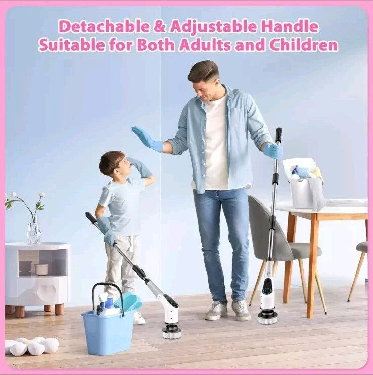 Dovety 9 In 1 Electric Spin Scrubber Cordless Cleaning Brush Scrubber CB-02