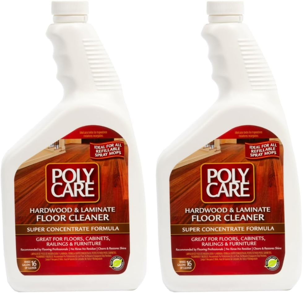 Hardwood Floor Cleaner Super Concentrate – 40 Fl Oz (2 Pack) – Fresh- Dilute Con