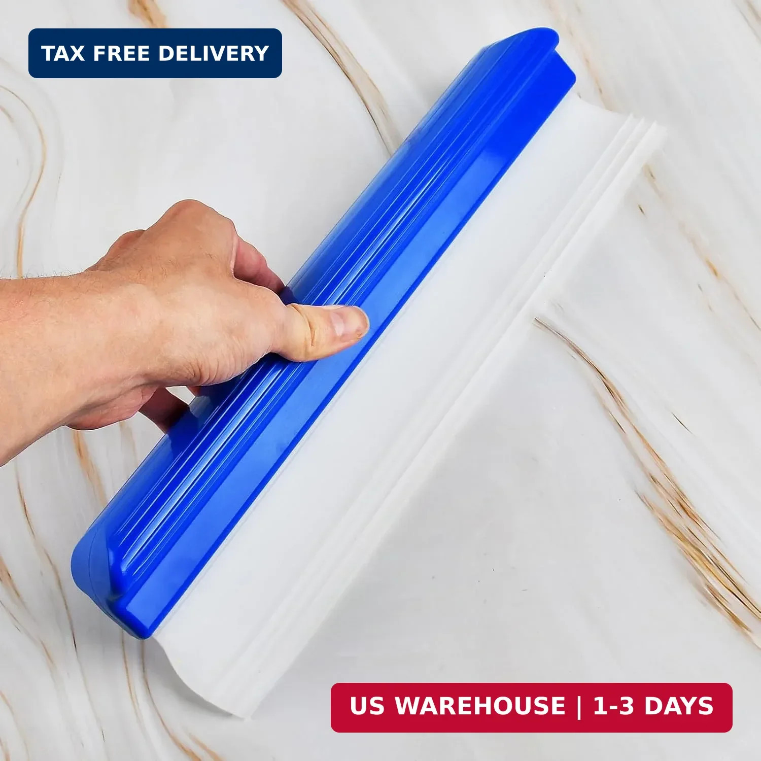 Supkiir 4 Pack 12″ Silicone Car Drying Squeegee, 3-Layer T-Bar Water Blade Profe