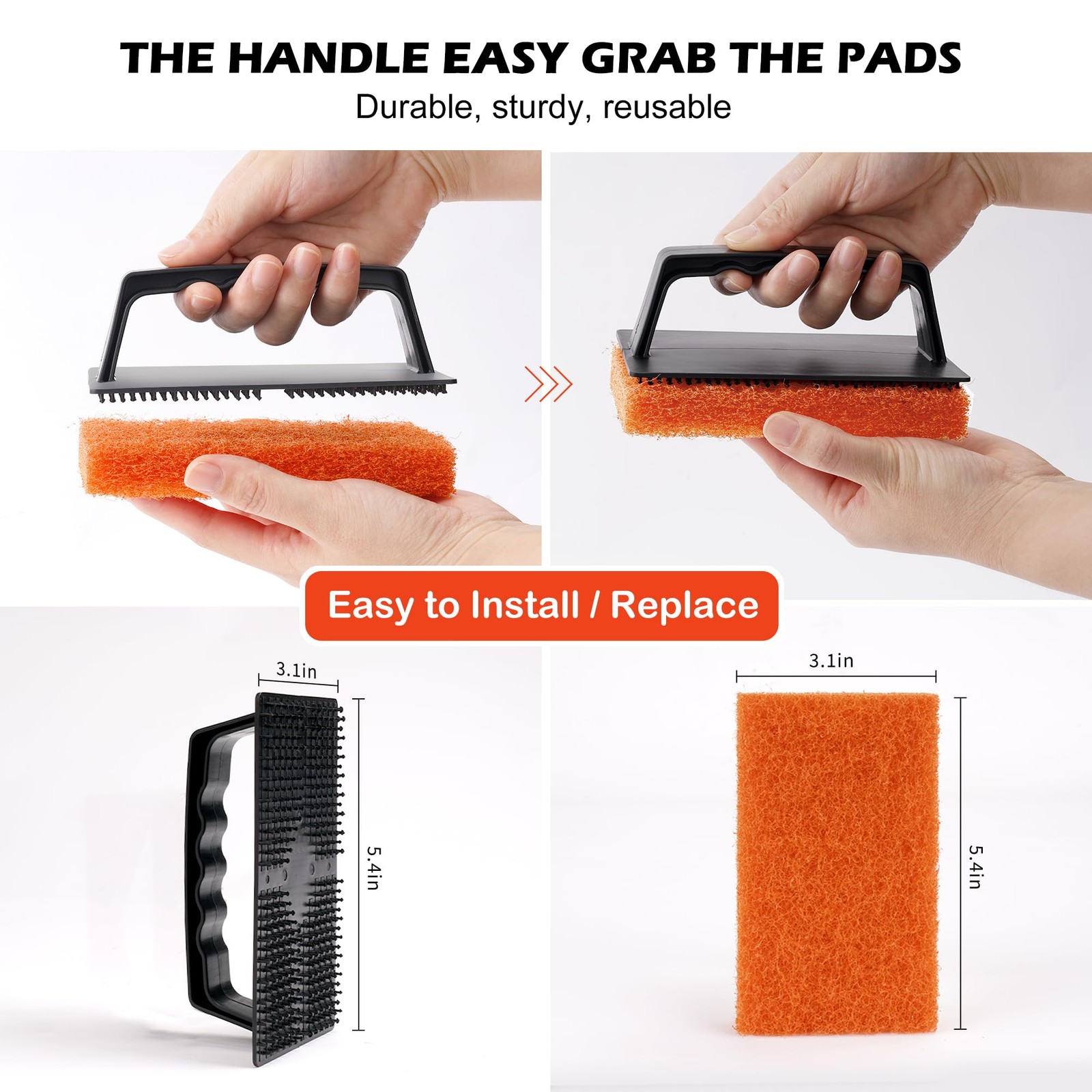 Griddle Cleaning Pads for Blackstone Flat Top, Non-Scratch Grill Scrub Pads, …