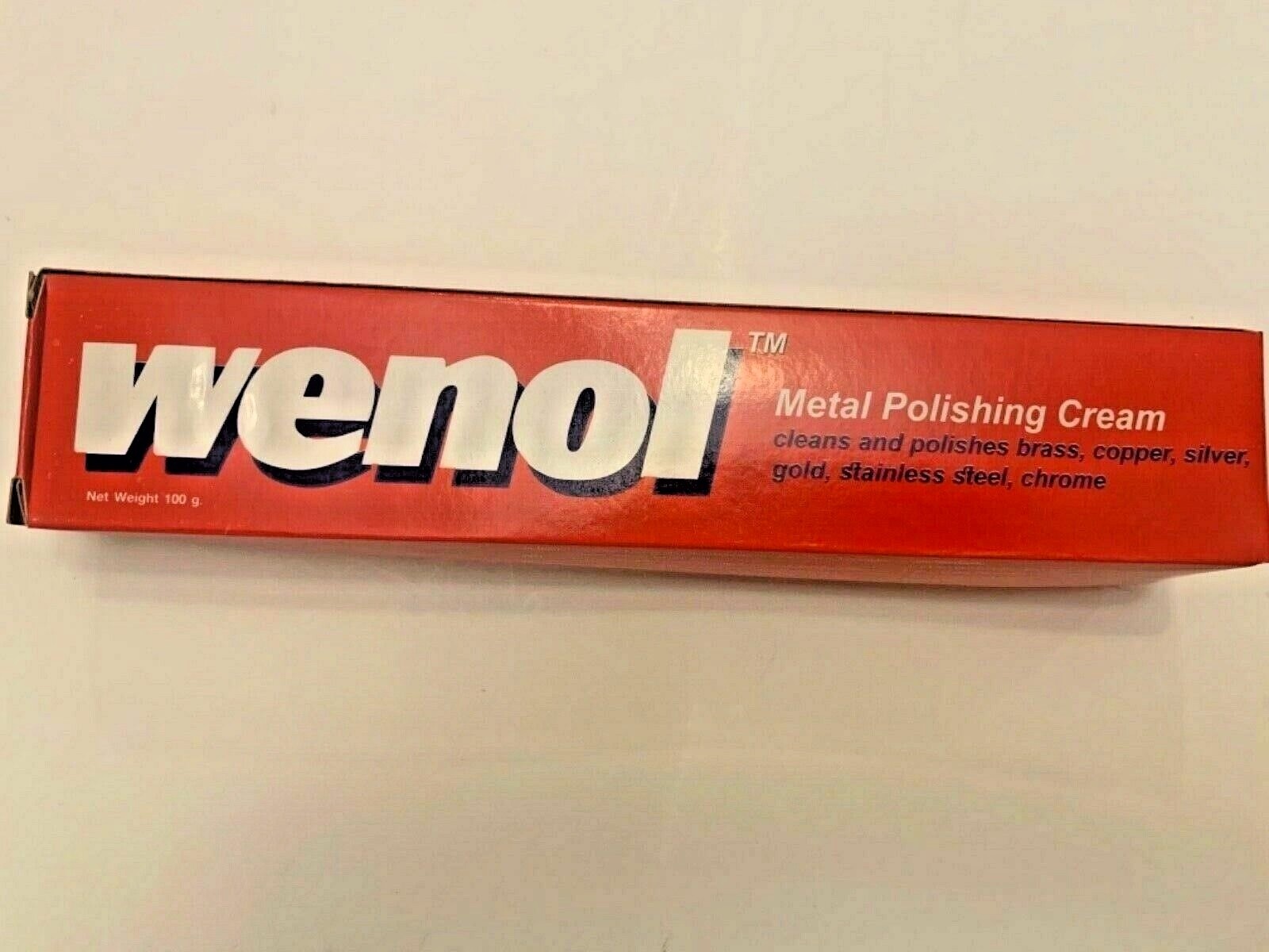 2x RED WENOL METAL POLISH CLEANER ALL FOR BRASS COPPER STAINLESS STEEL TUBE 100G