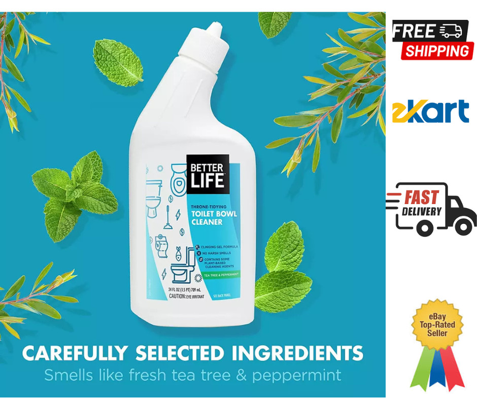 Better Life Natural Toilet Bowl Cleaner, Tea Tree & Peppermint Scent, 24 Fl Oz