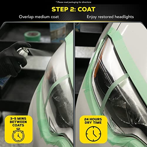 Meguiar’s Two Step Car Headlight Restoration Kit, 2- Step Headlight Kit