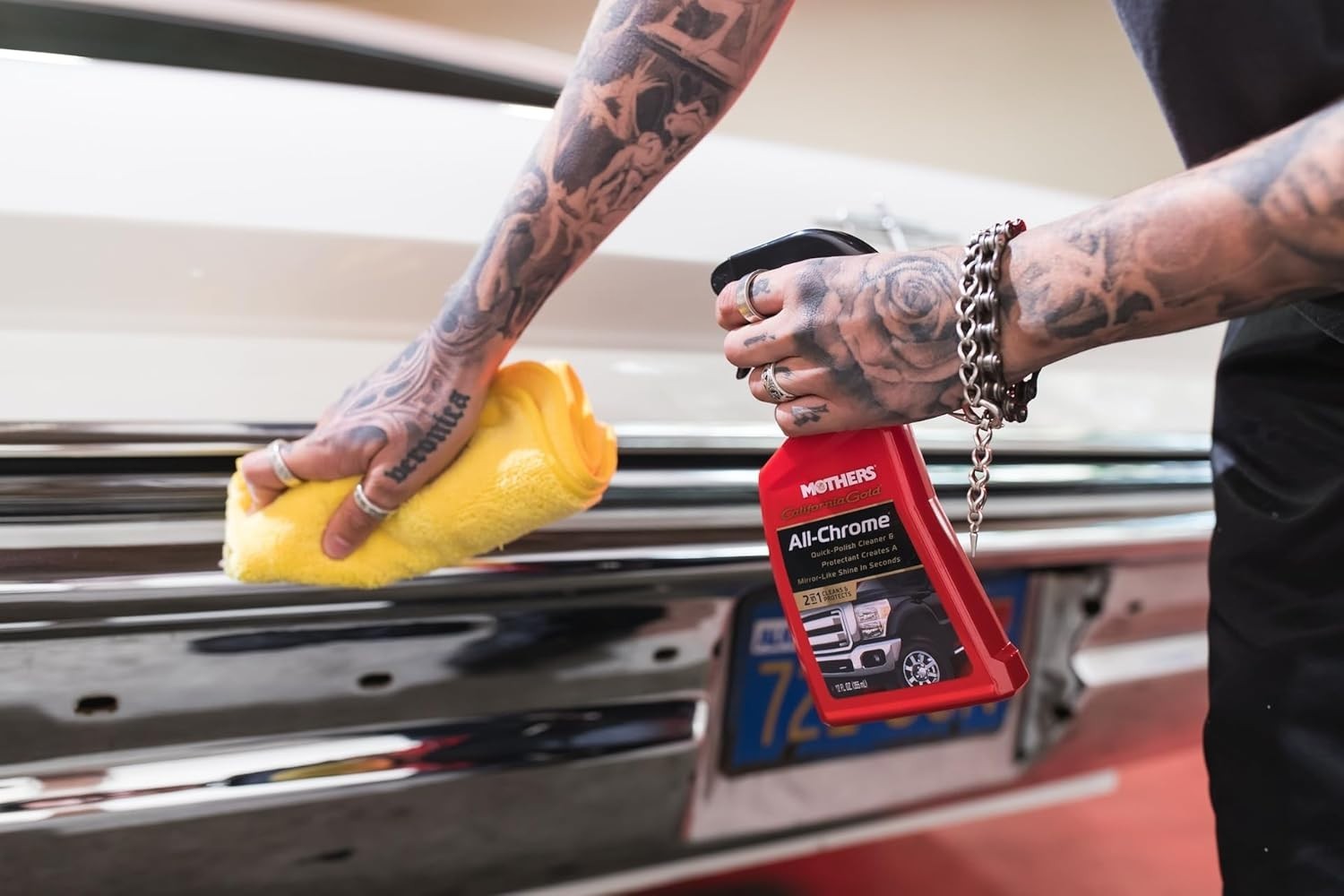 12 Oz. California Gold All-Chrome Cleaner – Removes Smudges & Protects Surfaces
