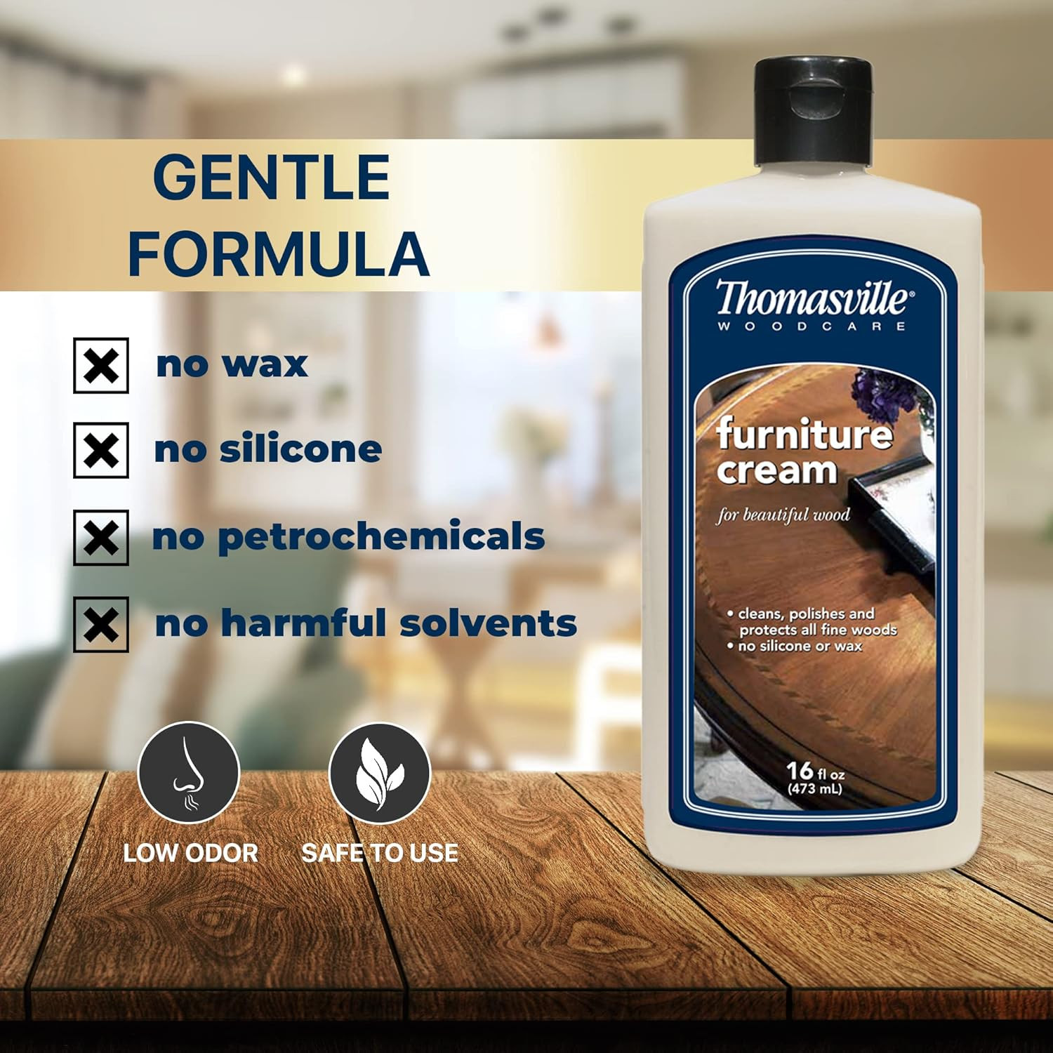 Furniture Cream – Multisurface Wood Cleaner and Polish Furniture Quick Shine Res