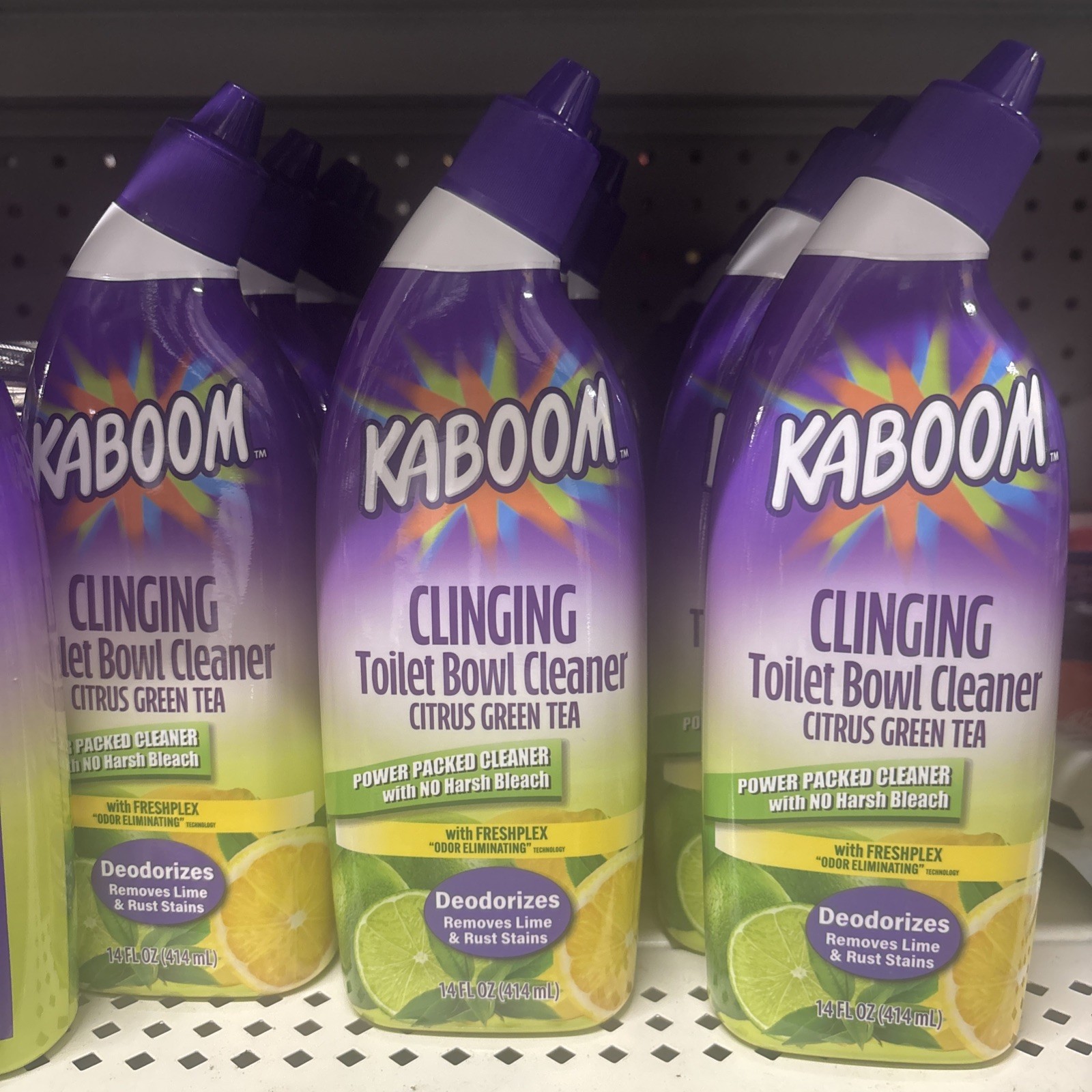 3 Kaboom Clinging Toilet Bowl Cleanser and Deodorizer 14 fl Oz, Pack of 3