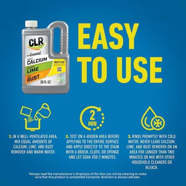 CLR 28 fl. oz. Calcium Lime Rust Remover Concentrated Multi-Purpose, Scent Free