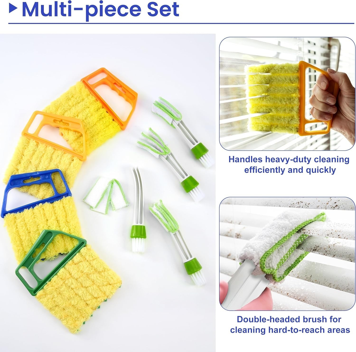 Blind Cleaner Duster Tool – 4 Pcs 7 Fingers Anti-Shedding Window Blind Cleane…