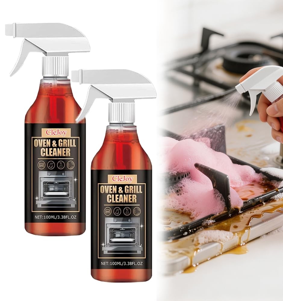 2-Pack Oven Cleaner Heavy Duty – Foam Spray for Kitchen Grease, Stovetop, Gri…