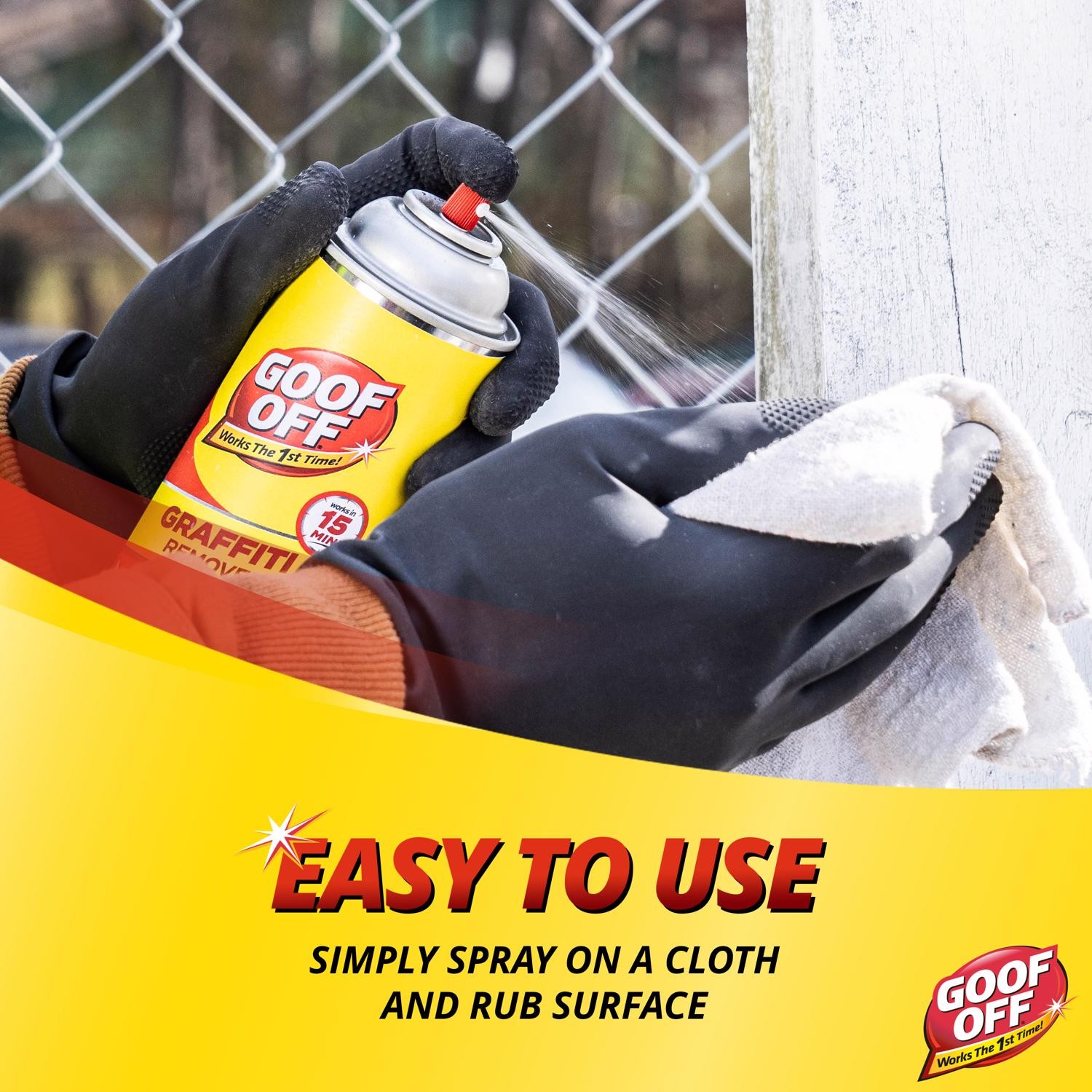 Goof Off FG673 Clear Professional Strength Graffiti Remover 16 oz. (Pack of 6)