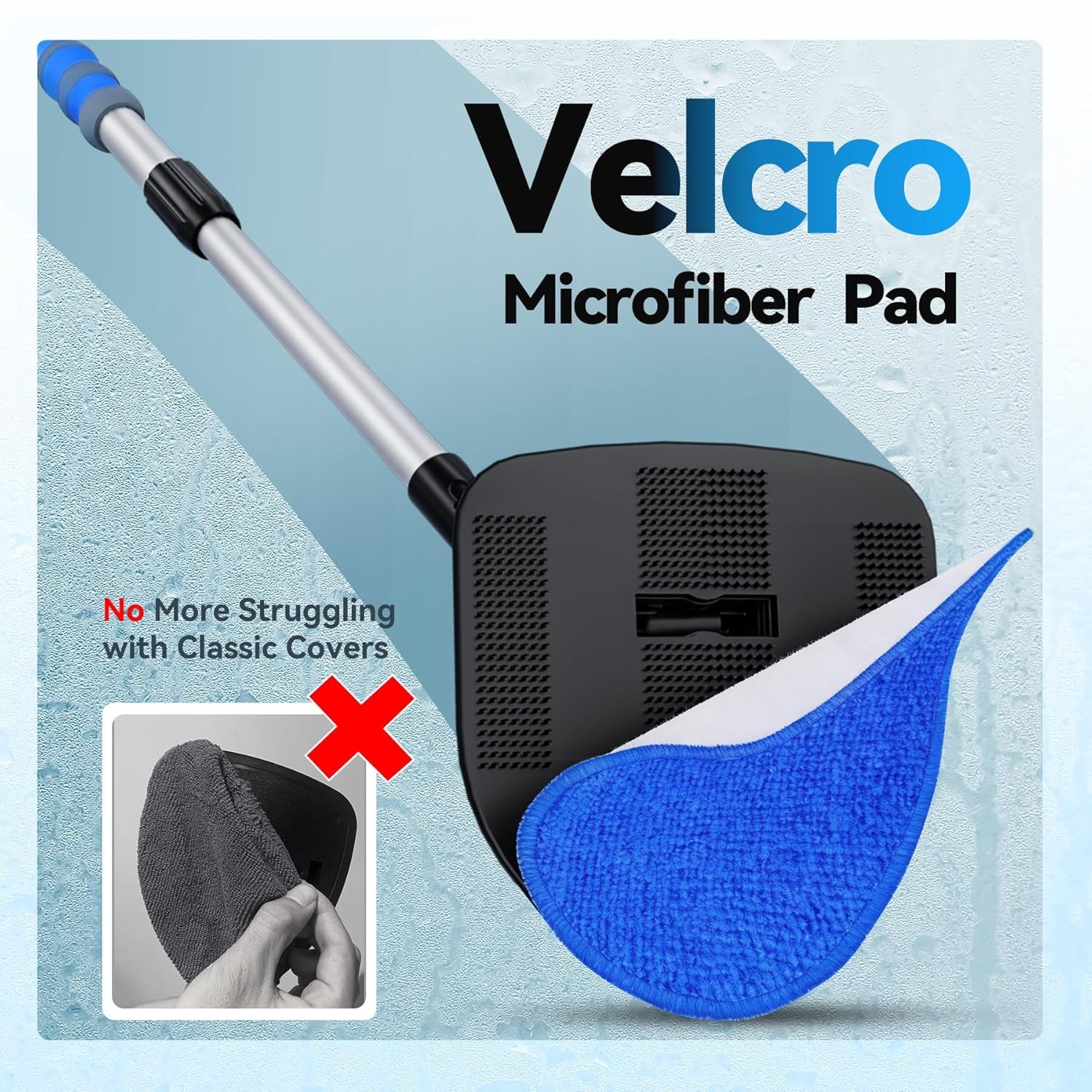 Reusable Microfiber Windshield Cleaning Kit Car Window Cleaner Tool with Glass