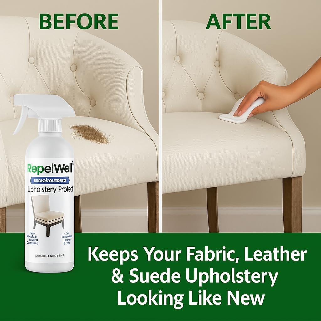Eco-Friendly Upholstery Protect Stain & Water Repellent Spray 24oz – Non-Toxic,