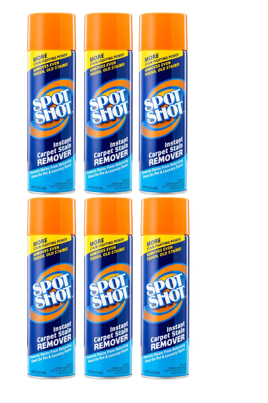 Instant Carpet Stain Remover 16 OZ – 6-Pack, Powerful Spot Cleaner for Tough Sta