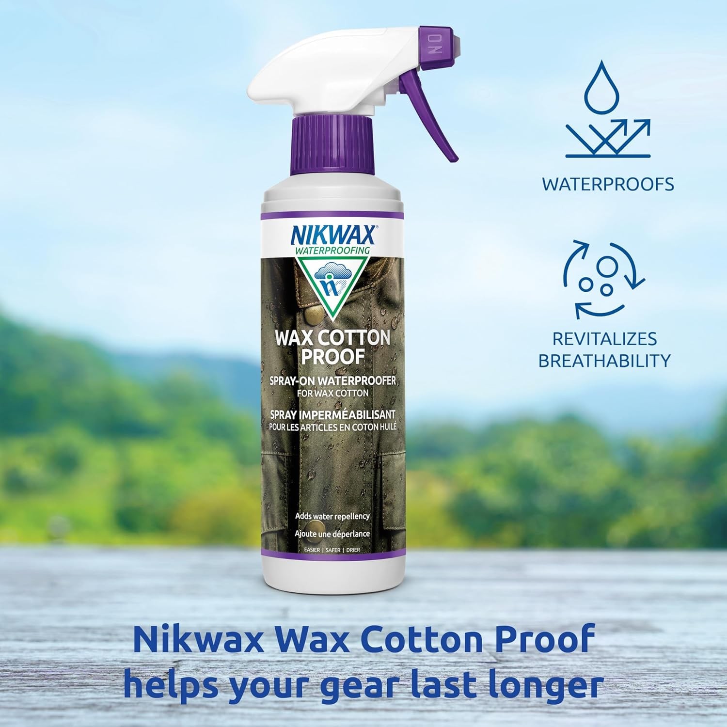 Wax Cotton Proof Spray-On Waterproofing, 10 oz. / 300ml