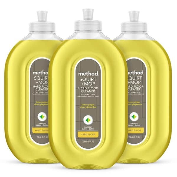 Method Squirt & Mop Hard Floor Cleaner – Lemon Ginger – 25 Fl Oz (Pack of 3)