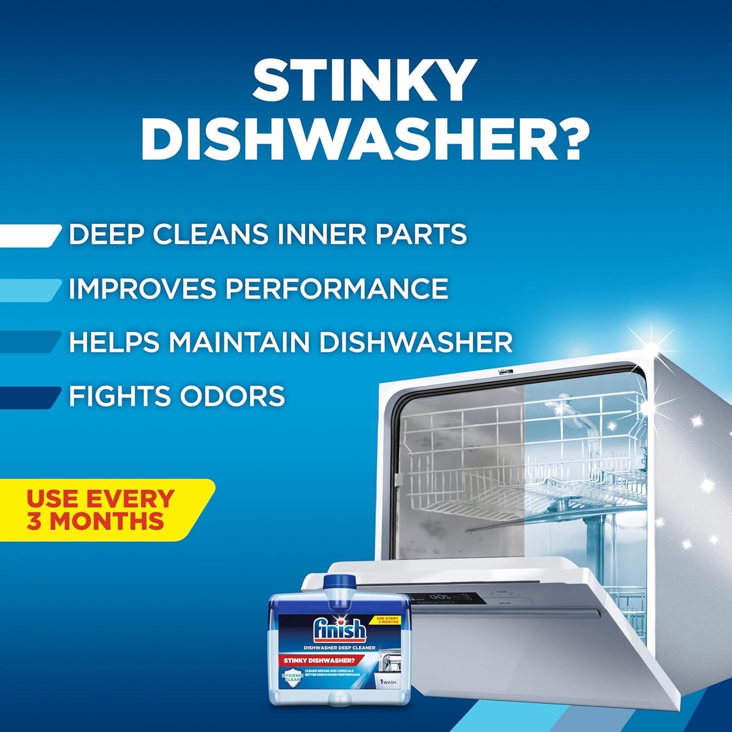Effortless Dishwasher Cleaner Liquid – Deep Clean Hidden Grease & Odors, 8.45oz