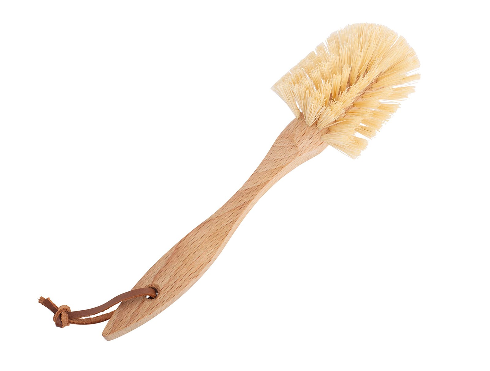 Tampico Fiber Dish Brush with Oiled Beechwood Handle, Set of 2, 10-3/8-Inches