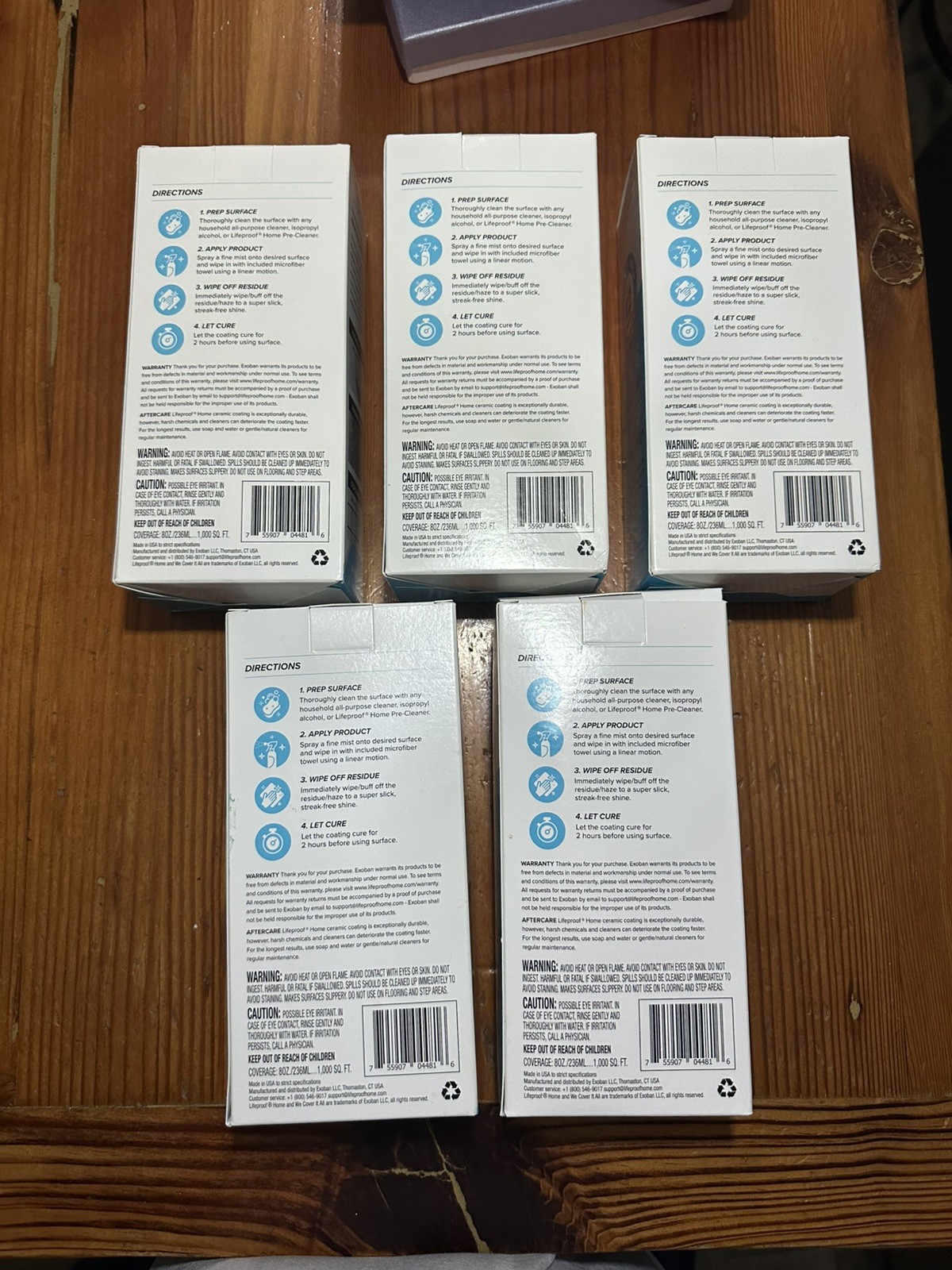 5 X Lifeproof Home Multi-Surface Ceramic Nanotech Coating Spray 8 fl oz Kits