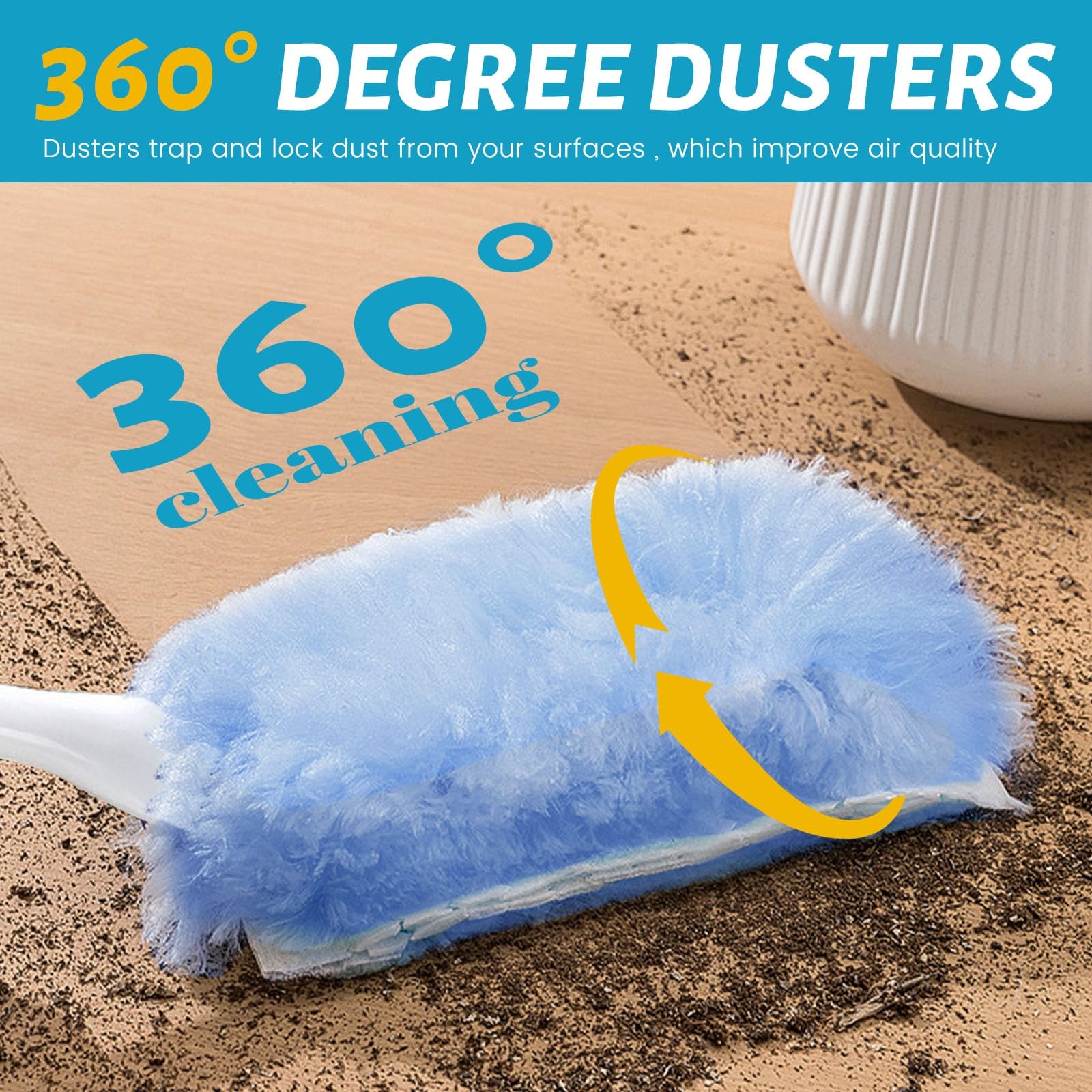 80PCS Dusters Refills, 360°Duster Refill with Handle, Disposable Dusters for …