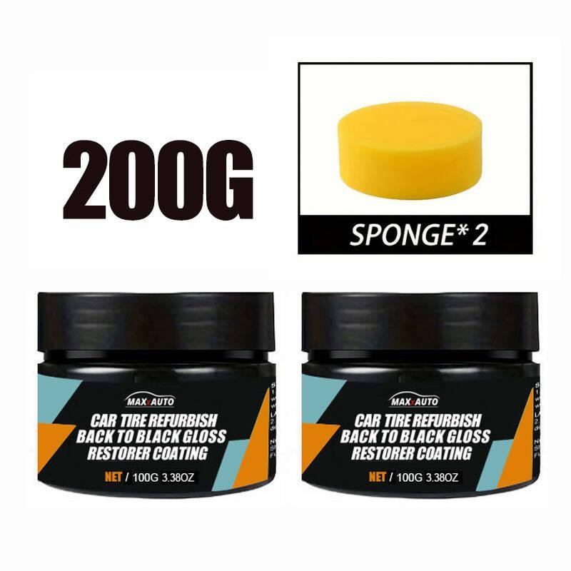 Car Tire Wax Restorer, Back to Black Gloss, Crystal Clear Shine Polish