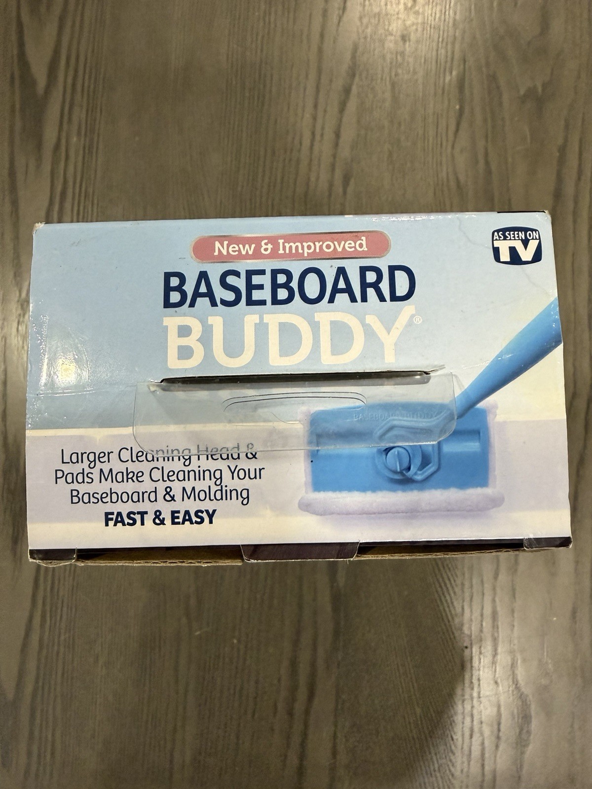 Baseboard Buddy Cleaning Tool With 4 ft Handle & 3 XL Reusable Pads