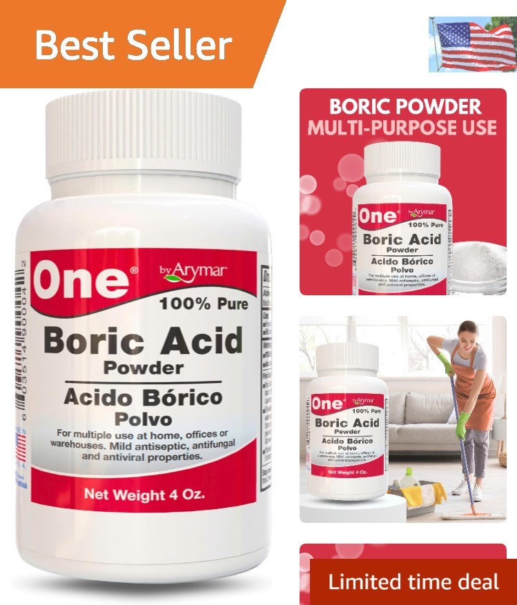 Multipurpose Boric Acid Powder – Unscented 4 Oz Solution for Home Freshening
