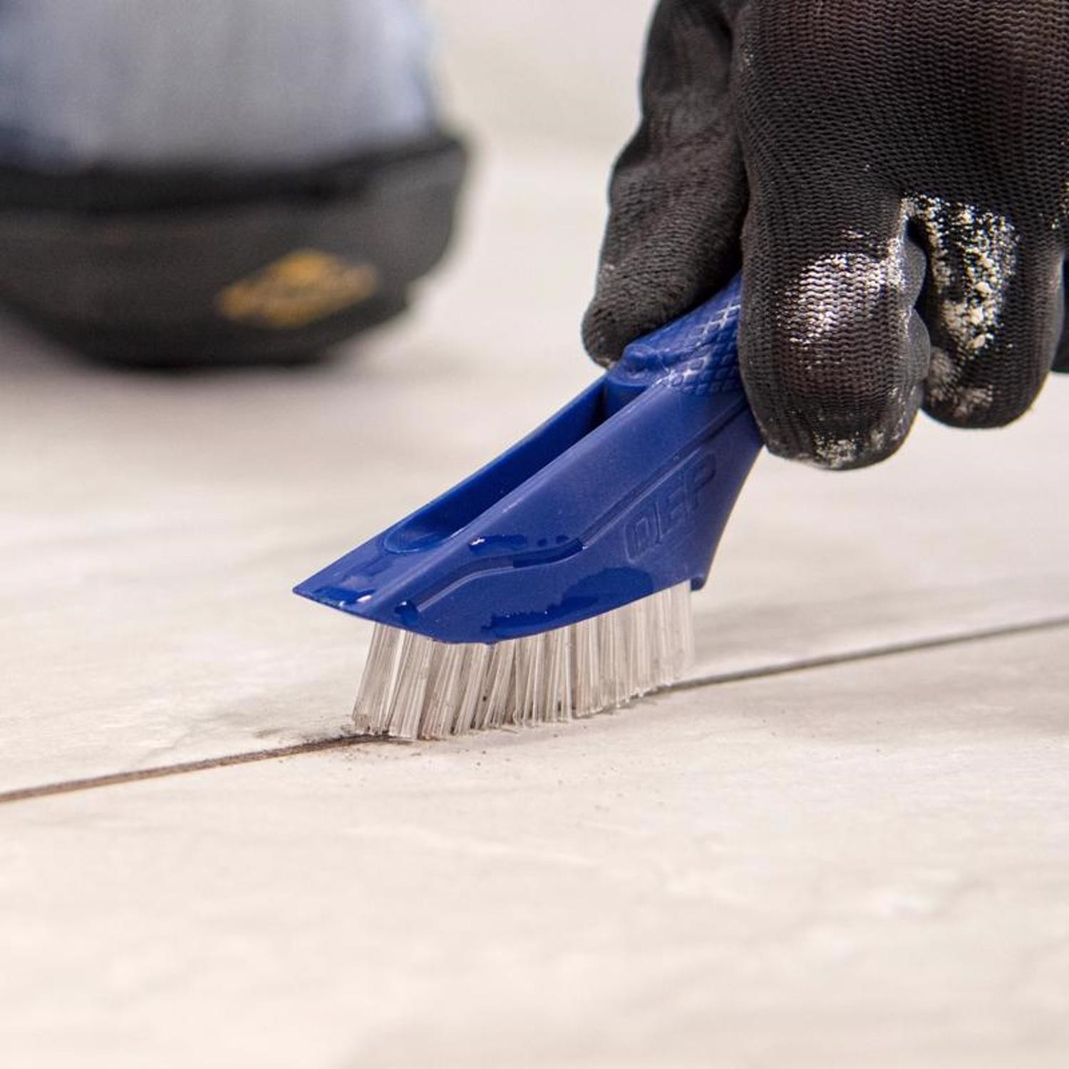 QEP 20842 Blue Plastic Comfort Grip Grout & Tile Cleaning Brush 8 H x 1.8 W in.
