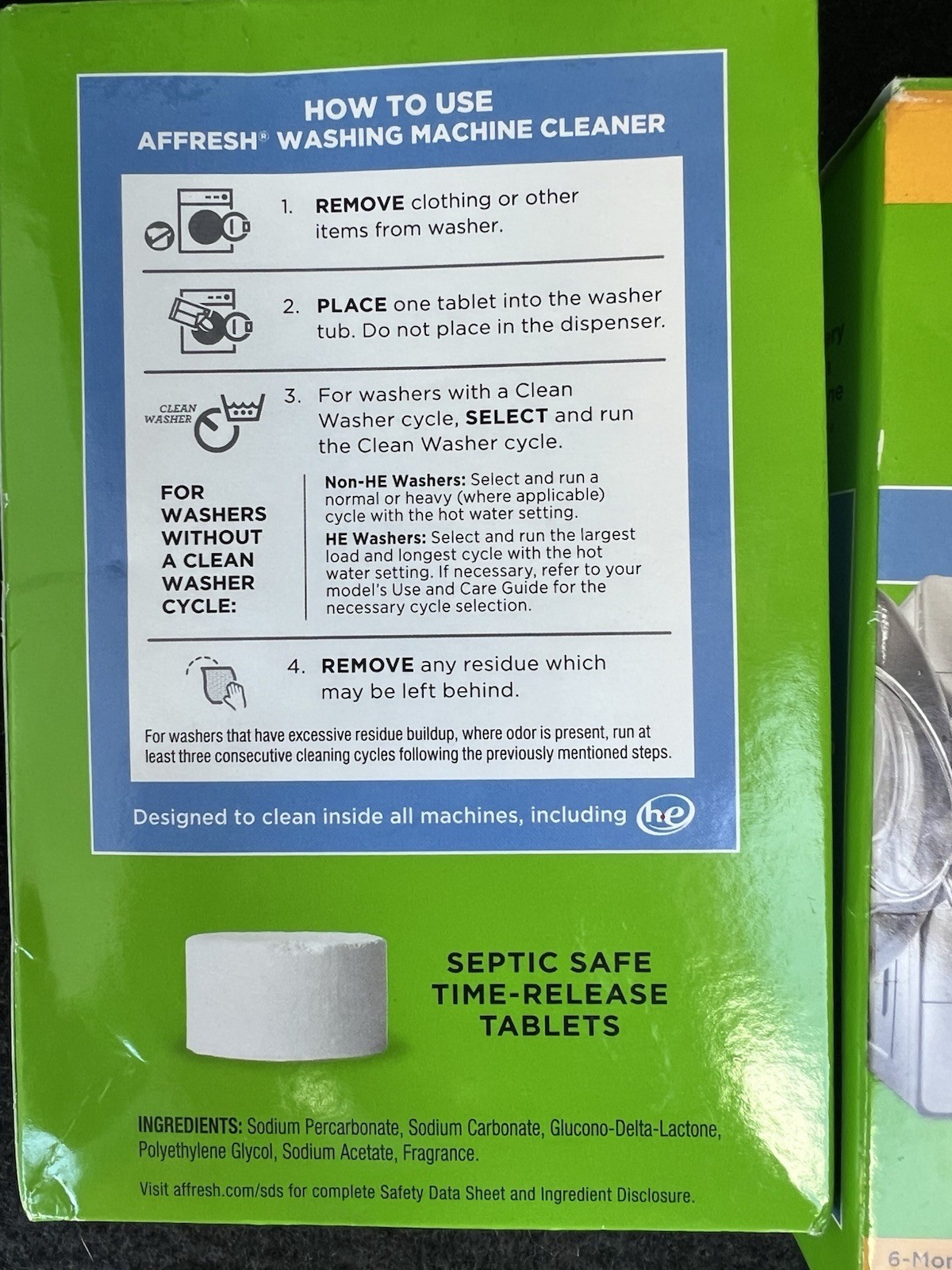Affresh Washing Machine Cleaner, 12 Month Supply, two 6 tablet boxes