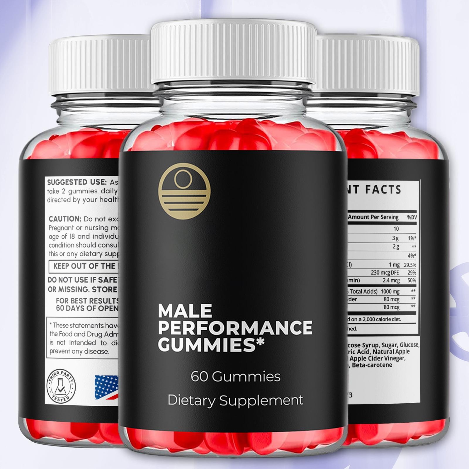 1 Pack Balance Blends Advanced Male Support Supplement BalanceBlends 60 Gummys