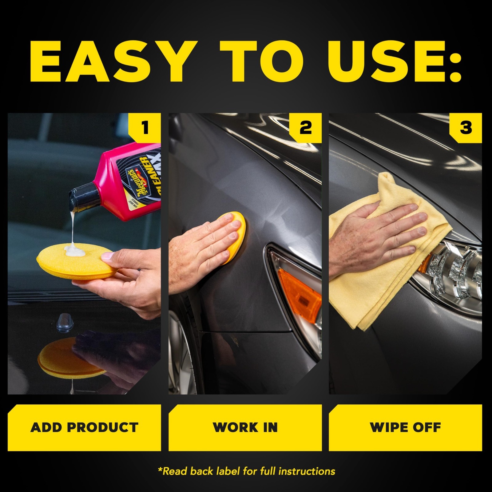 Meguitar’s Cleaner Wax, Liquid Car Wax For Diy Drivers & Detailers—Cleans 16 Oz