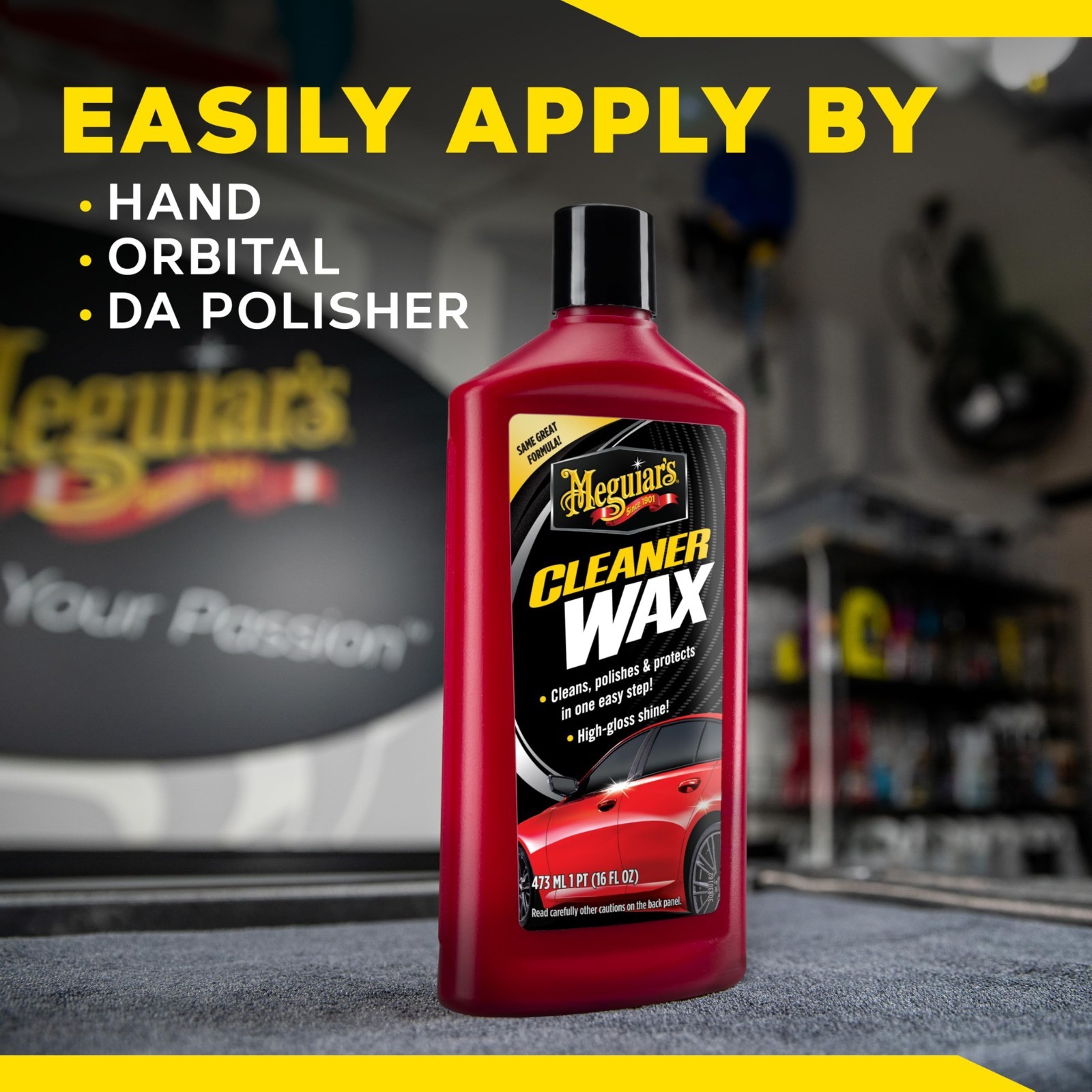 Meguitar’s Cleaner Wax, Liquid Car Wax For Diy Drivers & Detailers—Cleans 16 Oz