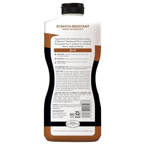 Weiman Hardwood Floor Polish – 32 Ounce – High-Traffic Hardwood
