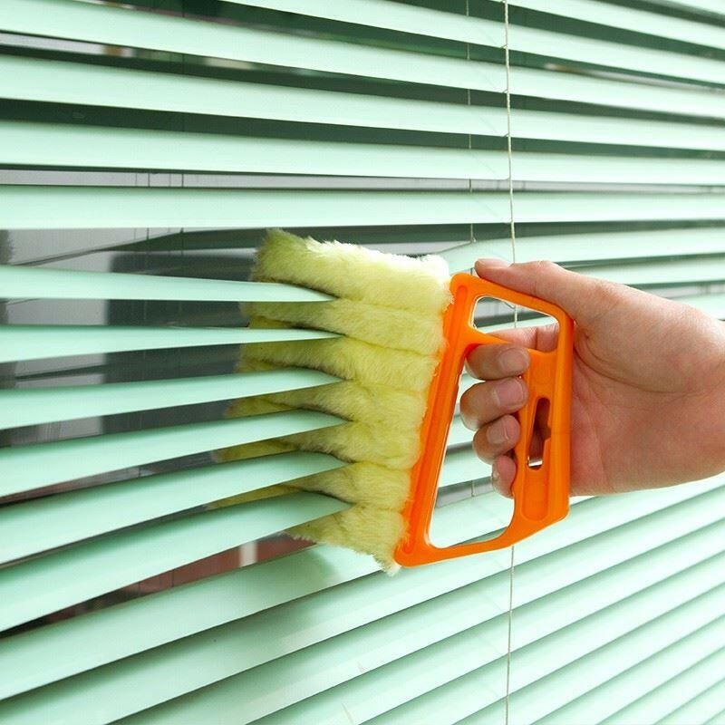 2X Microfibre Venetian Blind Brush Window Air Condition Duster Dirt Clean
