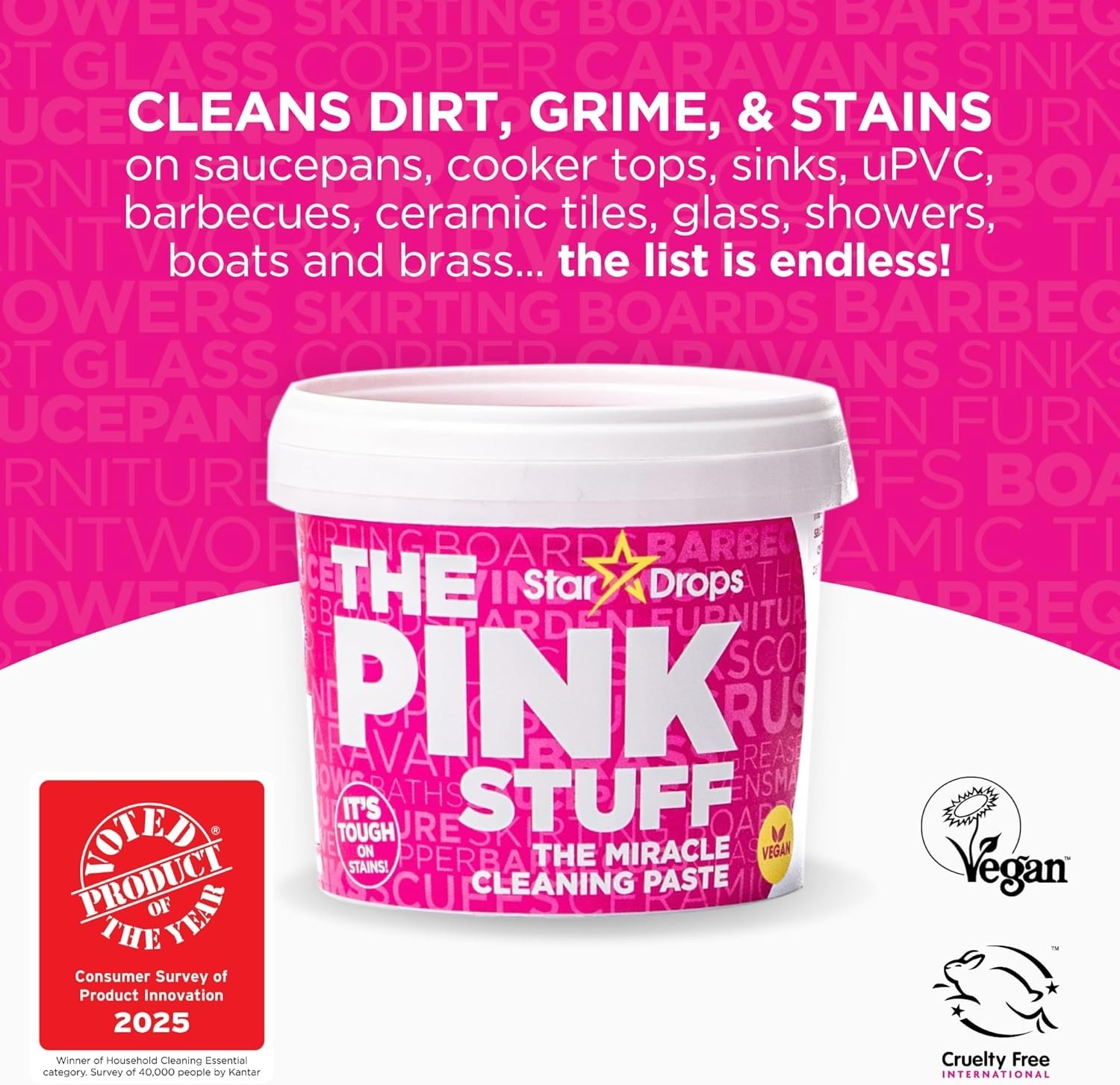 Stardrops The Pink Stuff Cleaning Paste 500g Multi Purpose Cleaner for Kitchen