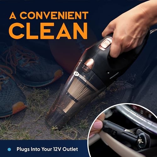THISWORX Car Vacuum Cleaner – Portable 12V Handheld Auto Interior Detailing Kit
